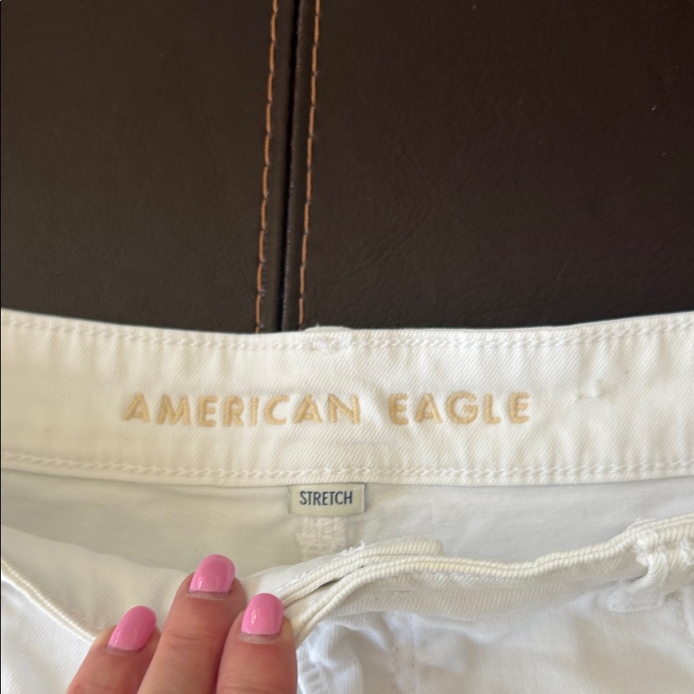 American Eagle Outfitters Cream Denim Shorts
